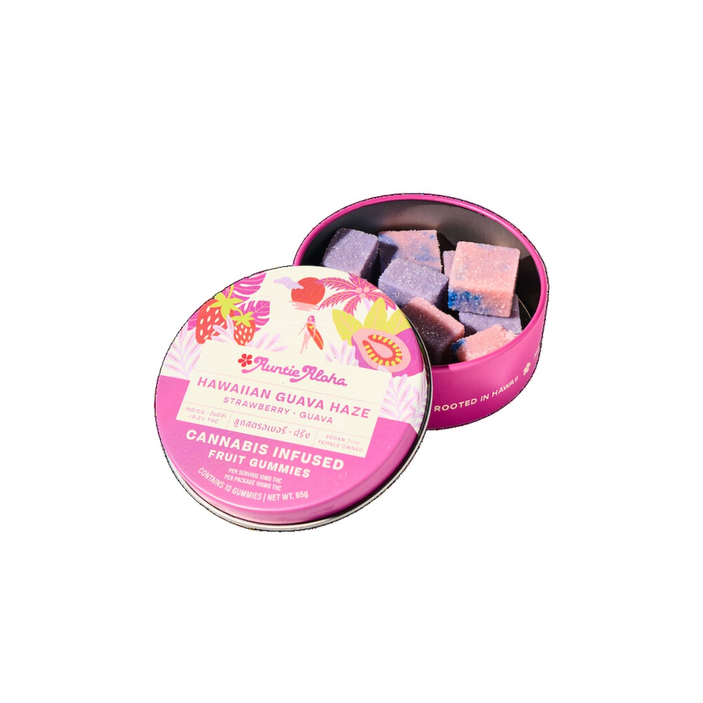 Jelly AUNTIE ALOHA HAWAIIAN GUAVA HAZE Edibles gummy infused thc snack