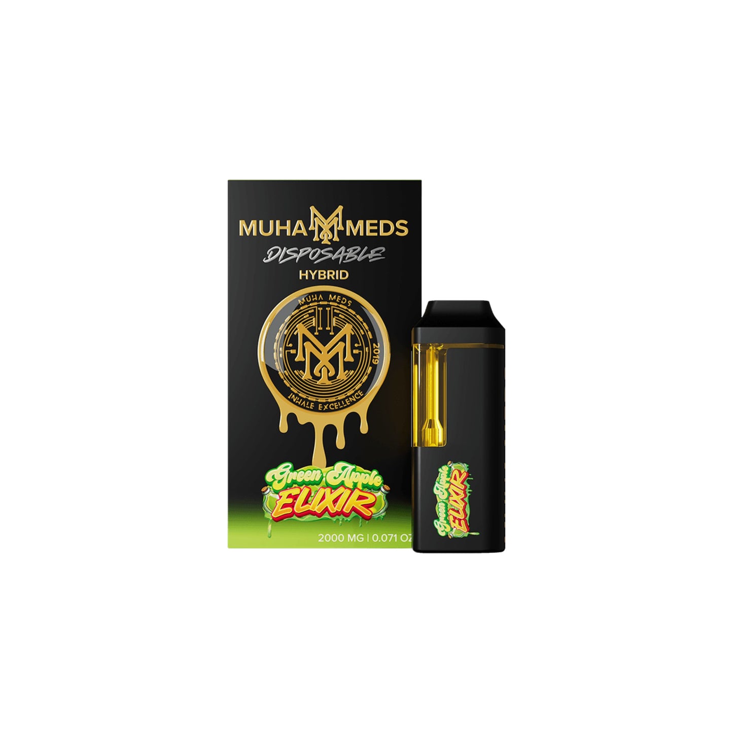 MUHA MEDS 2ml | GREEN APPLE ELIXIR : HYBRID