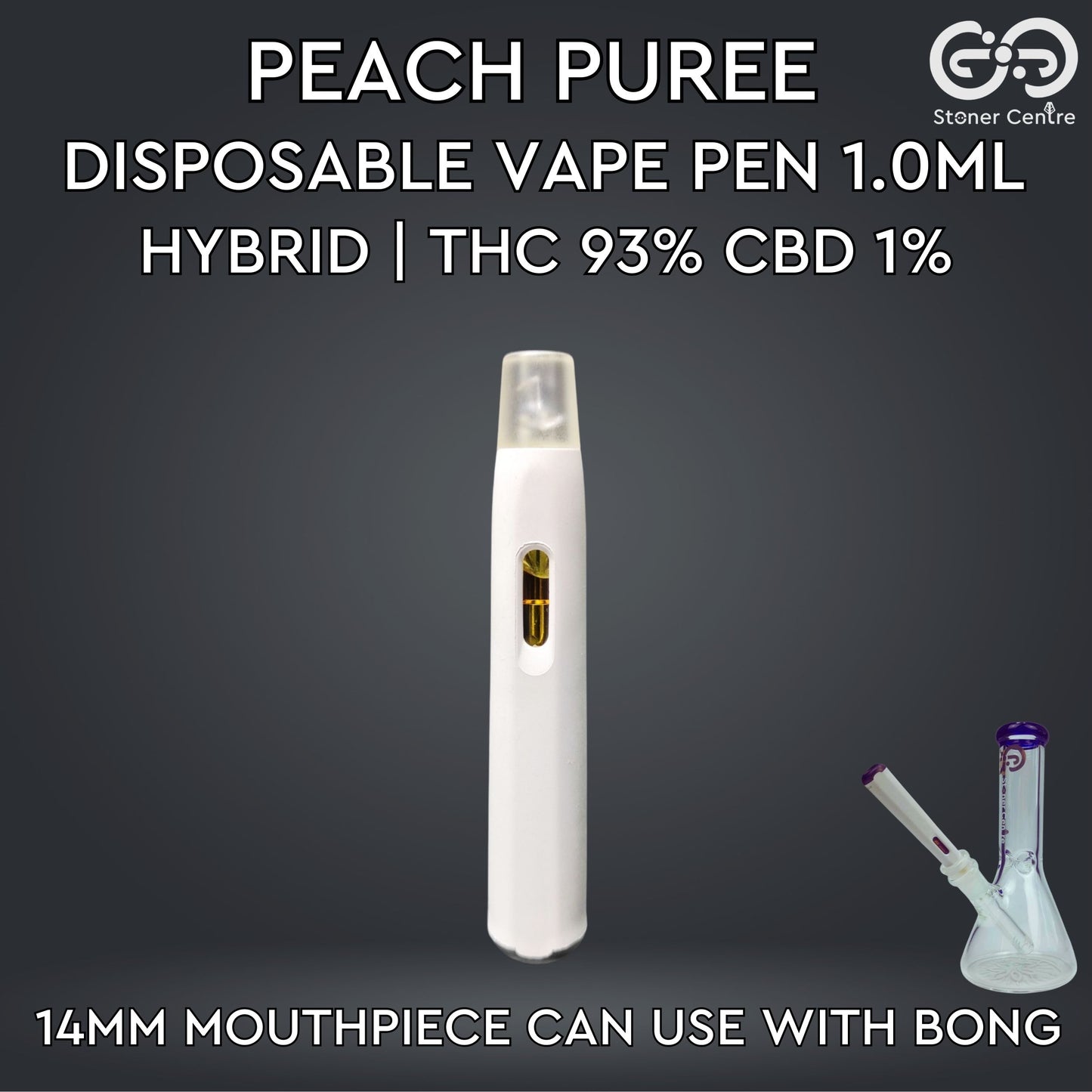 DISPOSABLE VAPE PEN 1.0ML | PEACH PUREE : HYBRID