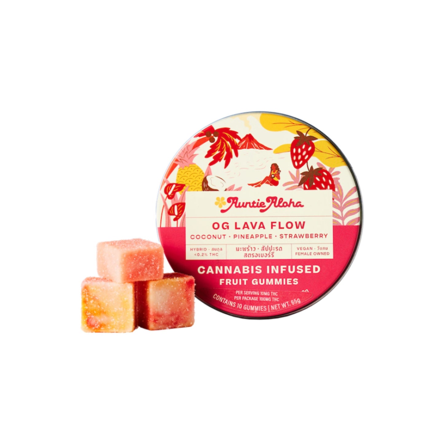Jelly AUNTIE ALOHA OG LAVA FLOW Edibles gummy infused thc snack