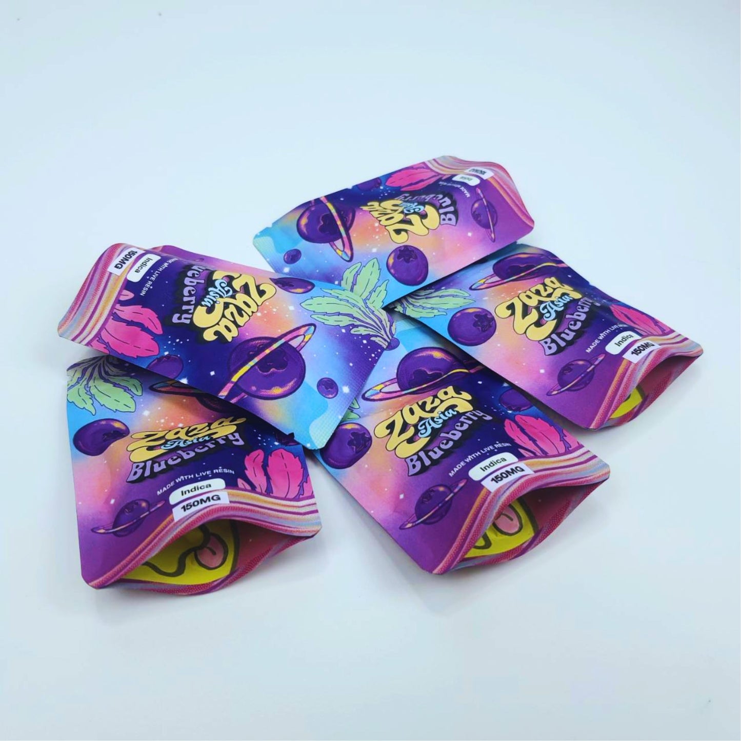 JELLY ZAZA ASIA | BLUEBERRY 150MG EDIBLES GUMMY INFUSED THC SNACK