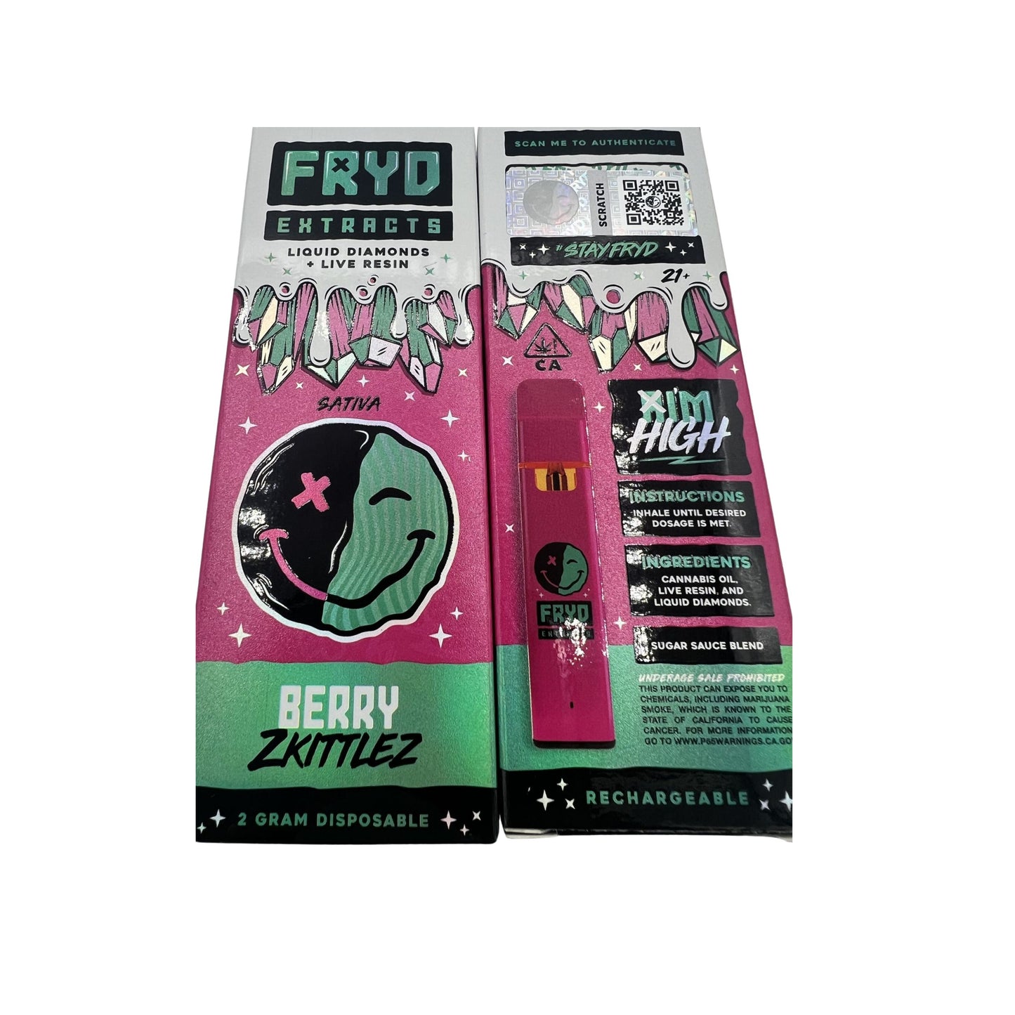 FRYD EXTRACTS DISPOSABLE | BERRY ZKITTLEZ : SATIVA 2ml