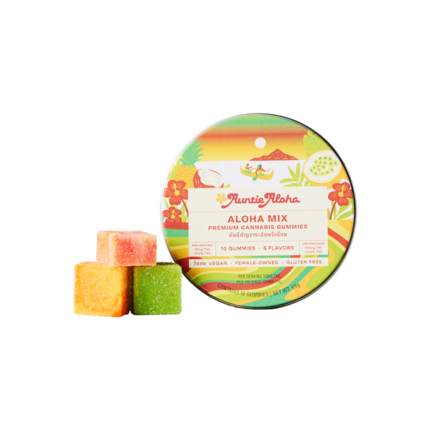 Jelly AUNTIE ALOHA ALOHA MIX Edibles gummy infused thc snack
