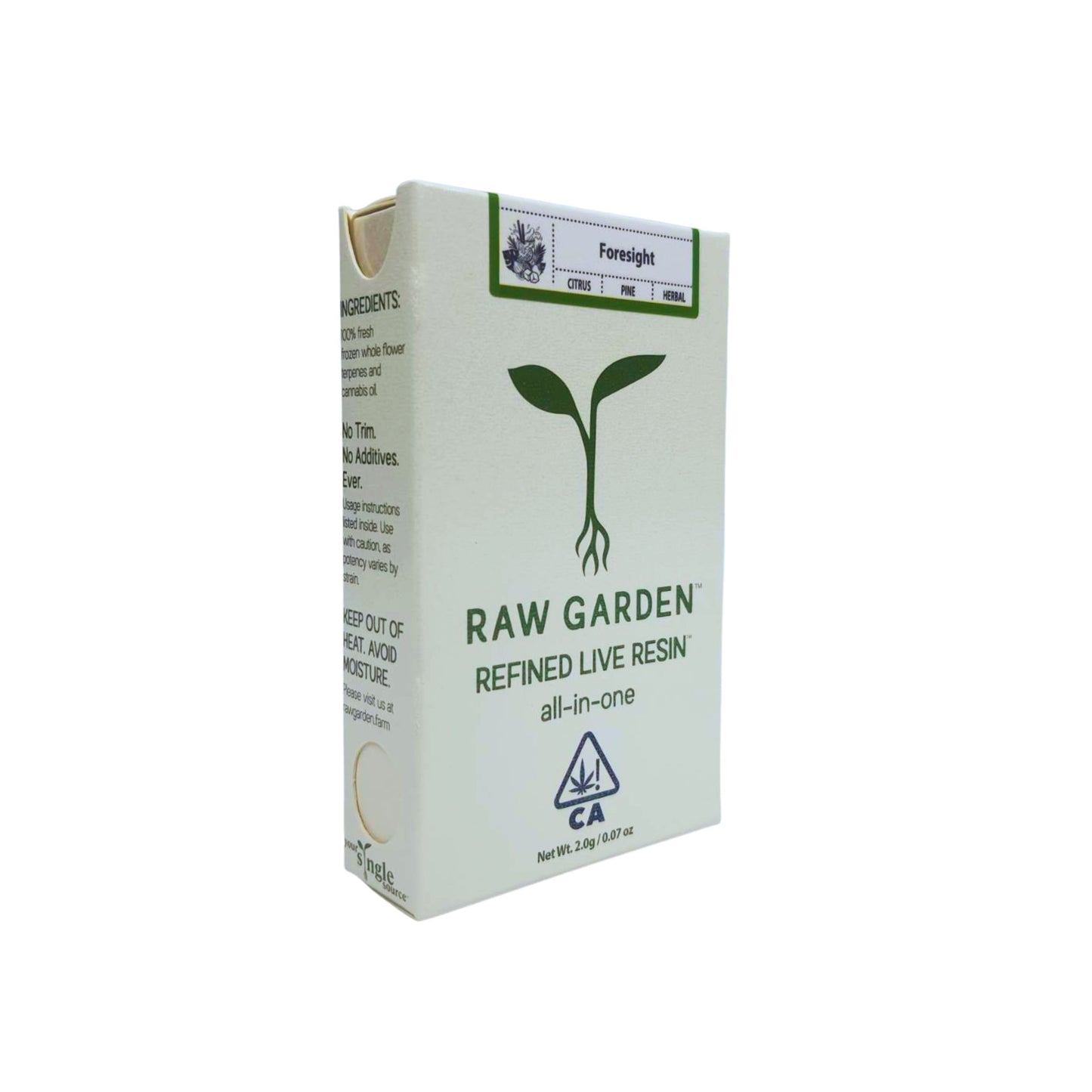 RAW GARDEN - REFINED LIVE RESIN ALL-IN-ONE 2.0ML | FORESIGHT : INDICA