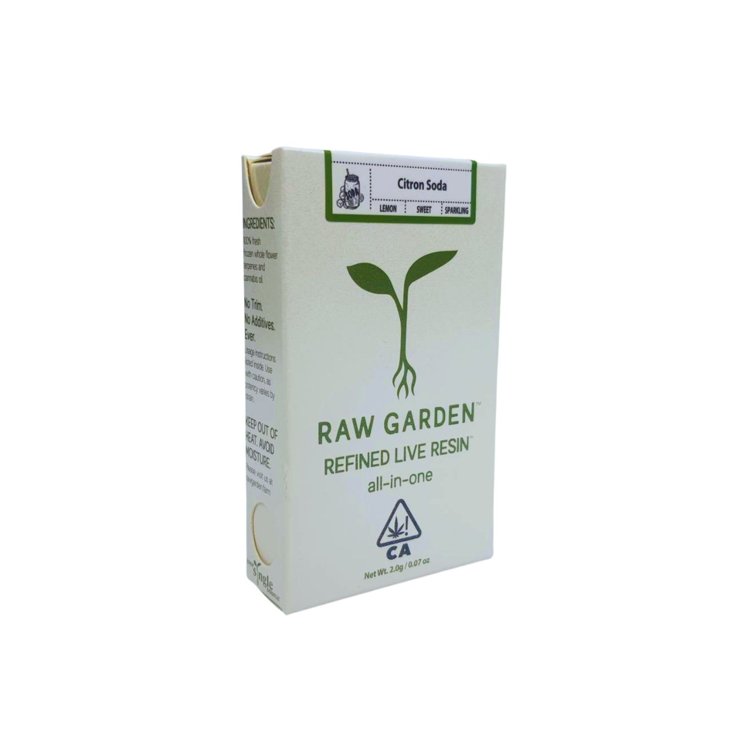 RAW GARDEN - REFINED LIVE RESIN ALL-IN-ONE 2.0ML | CITRON SODA : SATIVA