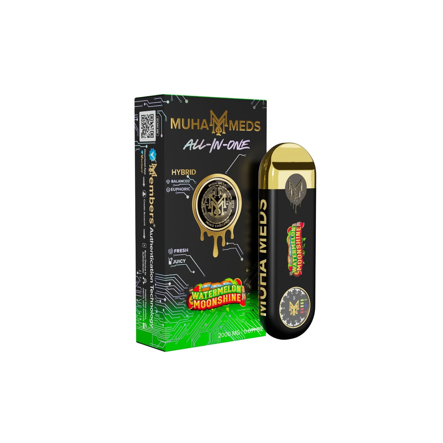 MUHA MEDS ALL - IN - ONE DISPOSABLE 2.0ML | WATERMELON MOONSHINE : HYBRID