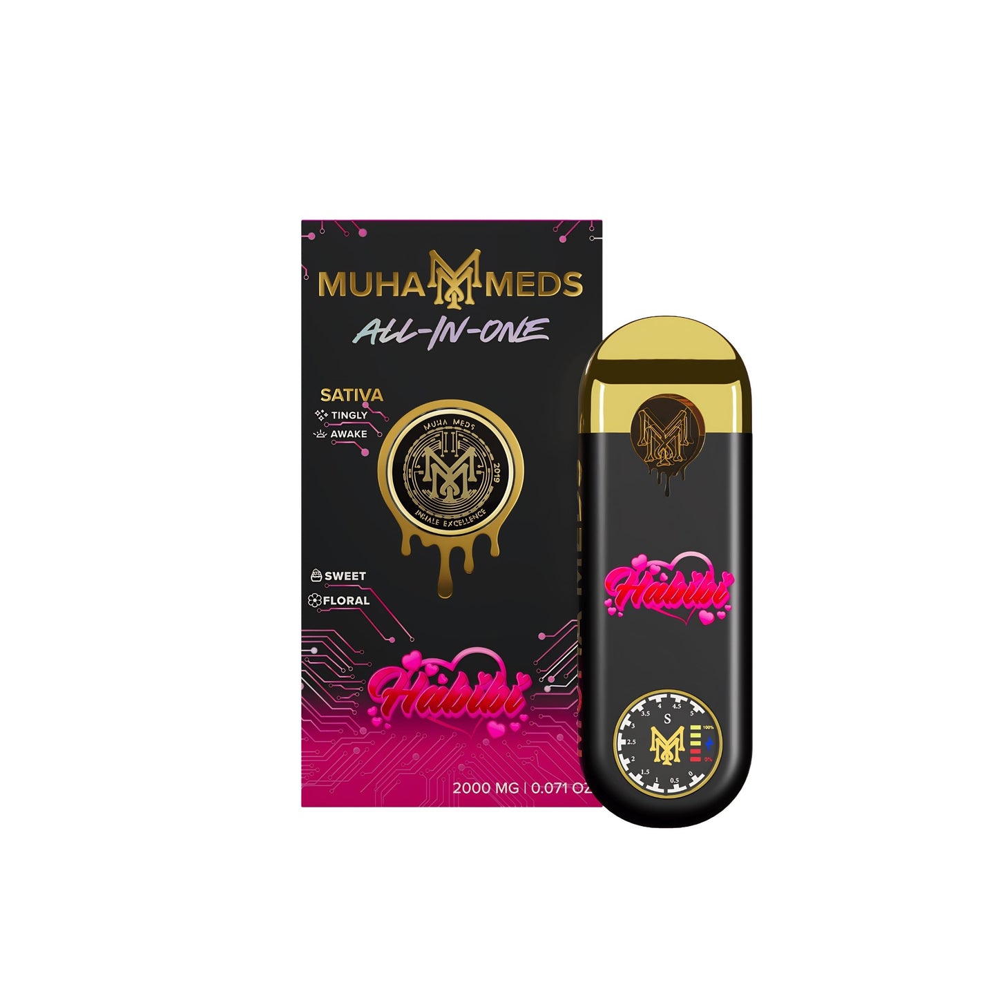 MUHA MEDS ALL - IN - ONE DISPOSABLE 2.0ML | HABIBI : SATIVA