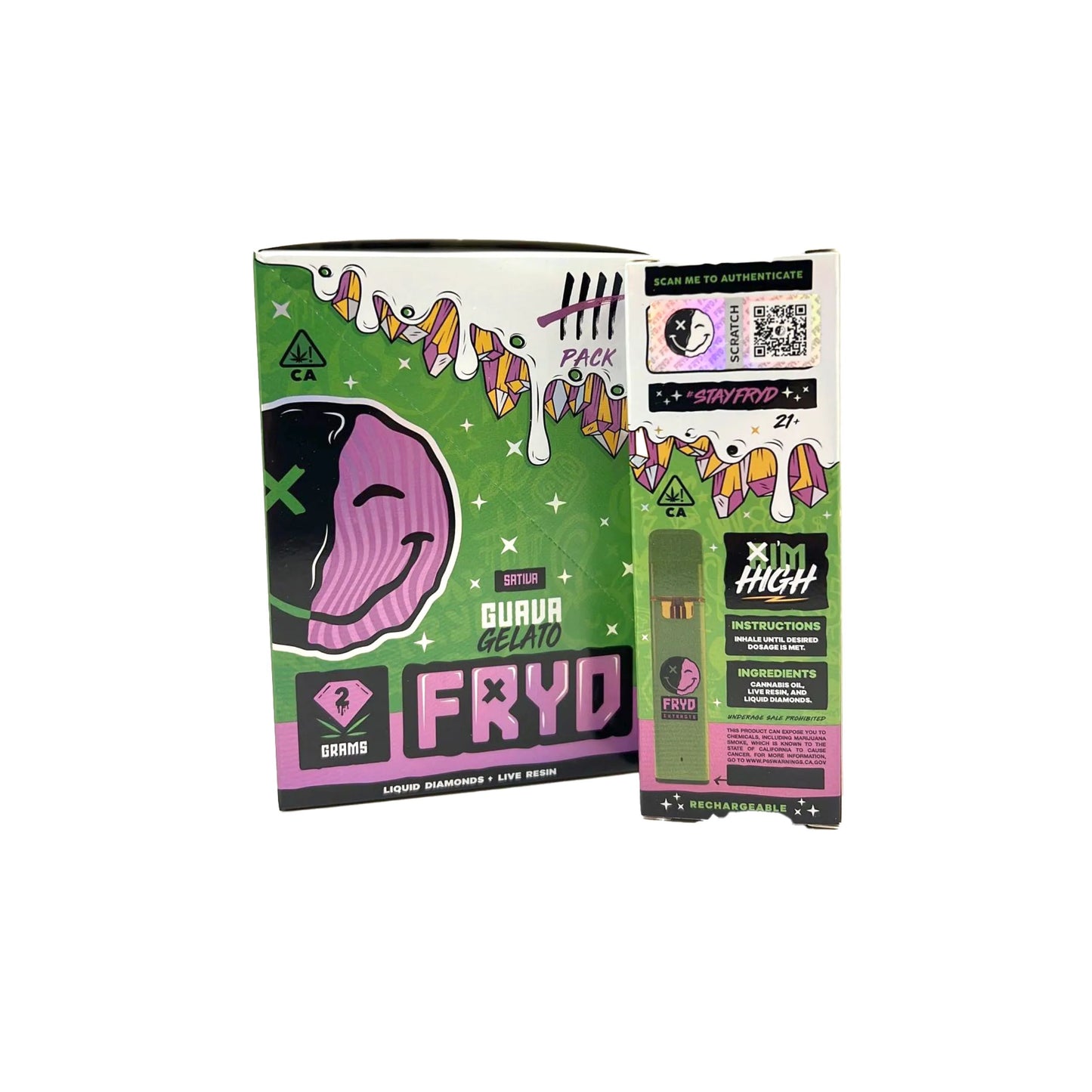 FRYD EXTRACTS DISPOSABLE | GUAVA GELATO : SATIVA 2ml