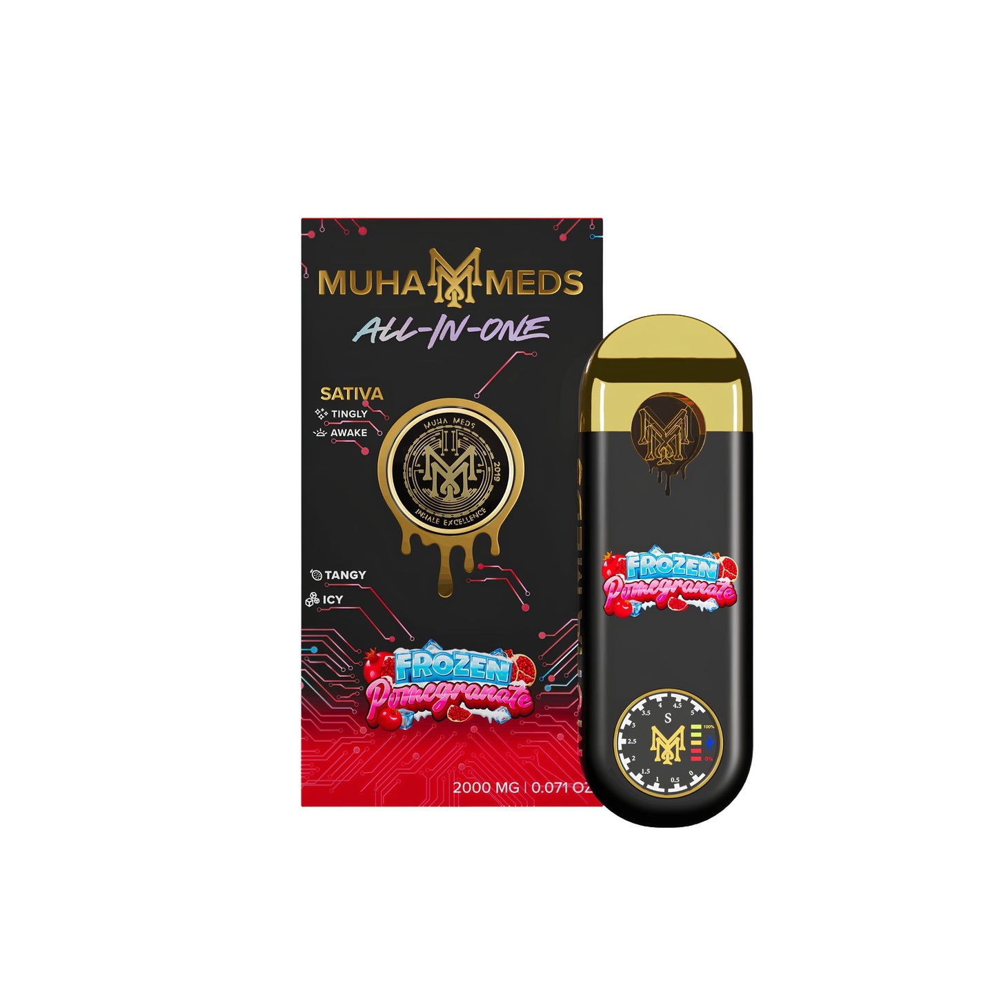 MUHA MEDS ALL - IN - ONE DISPOSABLE 2.0ML | FROZEN POMEGRANATE : SATIVA