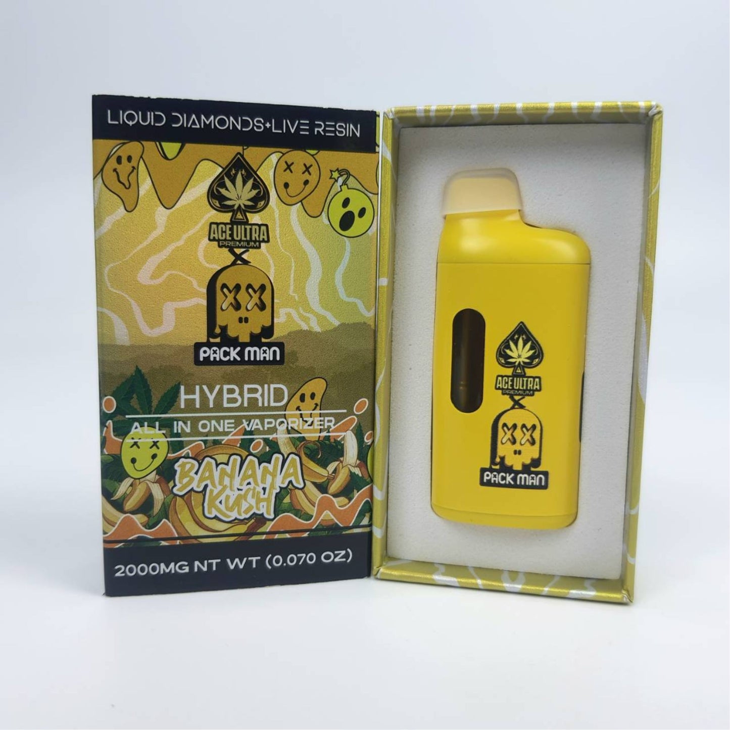 PACK MAN LIQUID DIAMONDS + LIVE RESIN | BANANA KUSH : HYBRID
