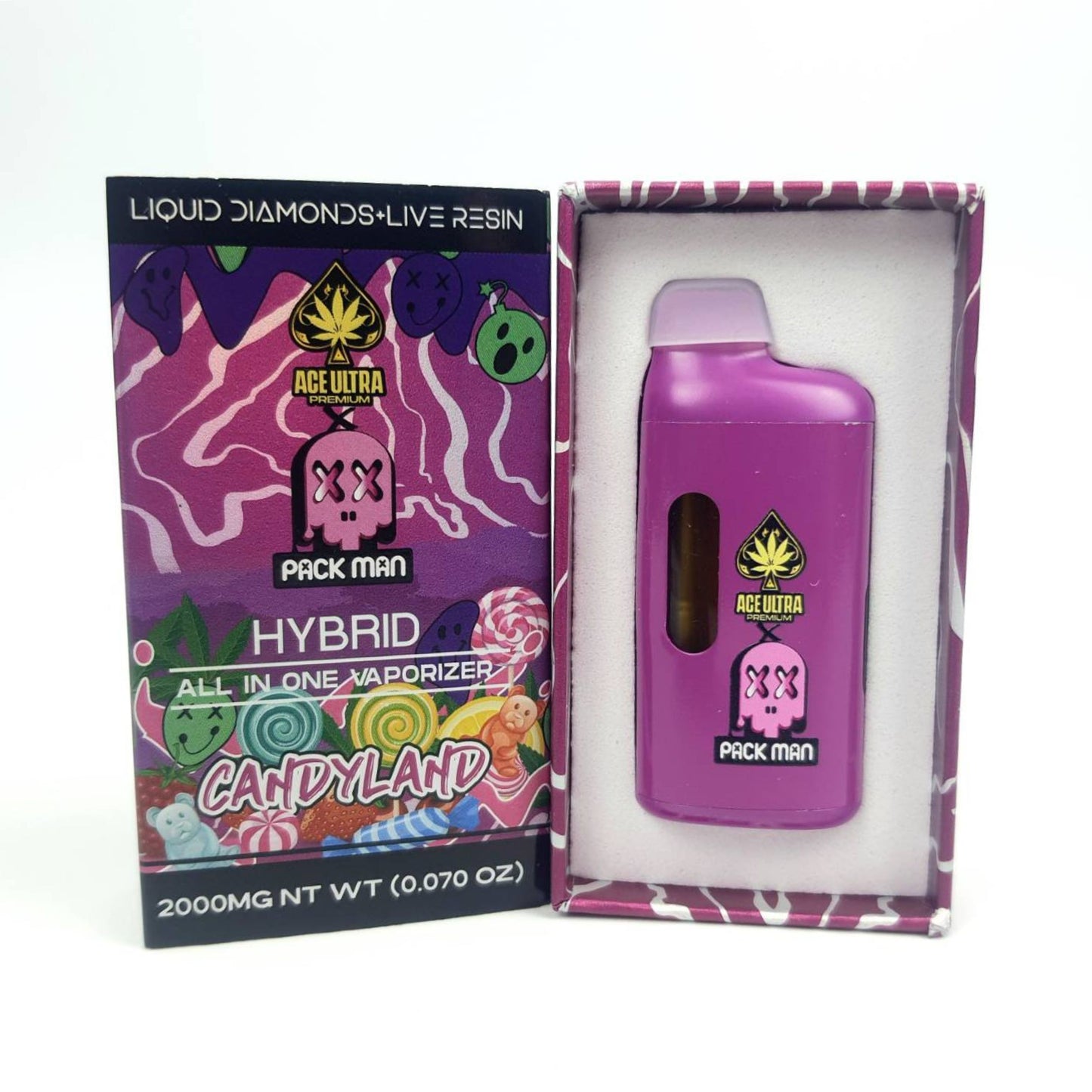 PACK MAN LIQUID DIAMONDS + LIVE RESIN | CANDY LAND : HYBRID