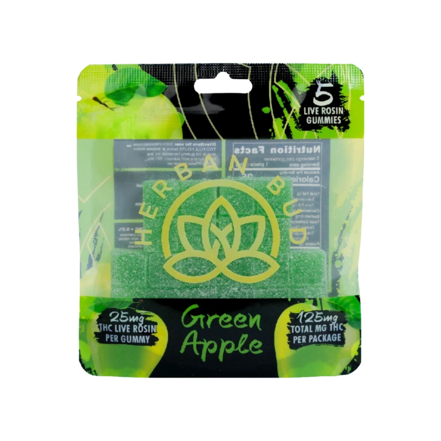 Jelly | Herban Bud Green Apple Edibles gummy infused thc snack