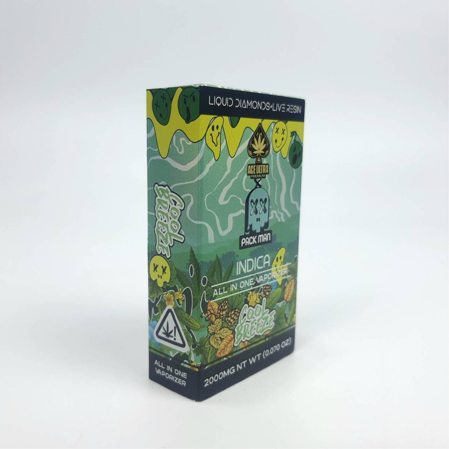 PACK MAN LIQUID DIAMONDS + LIVE RESIN | COOL BREEZE : INDICA
