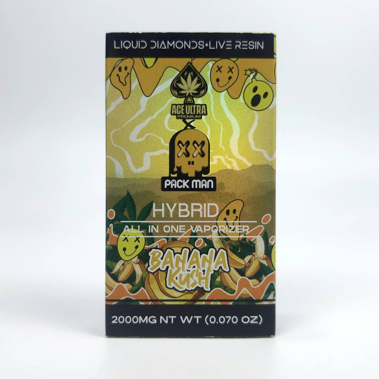 PACK MAN LIQUID DIAMONDS + LIVE RESIN | BANANA KUSH : HYBRID