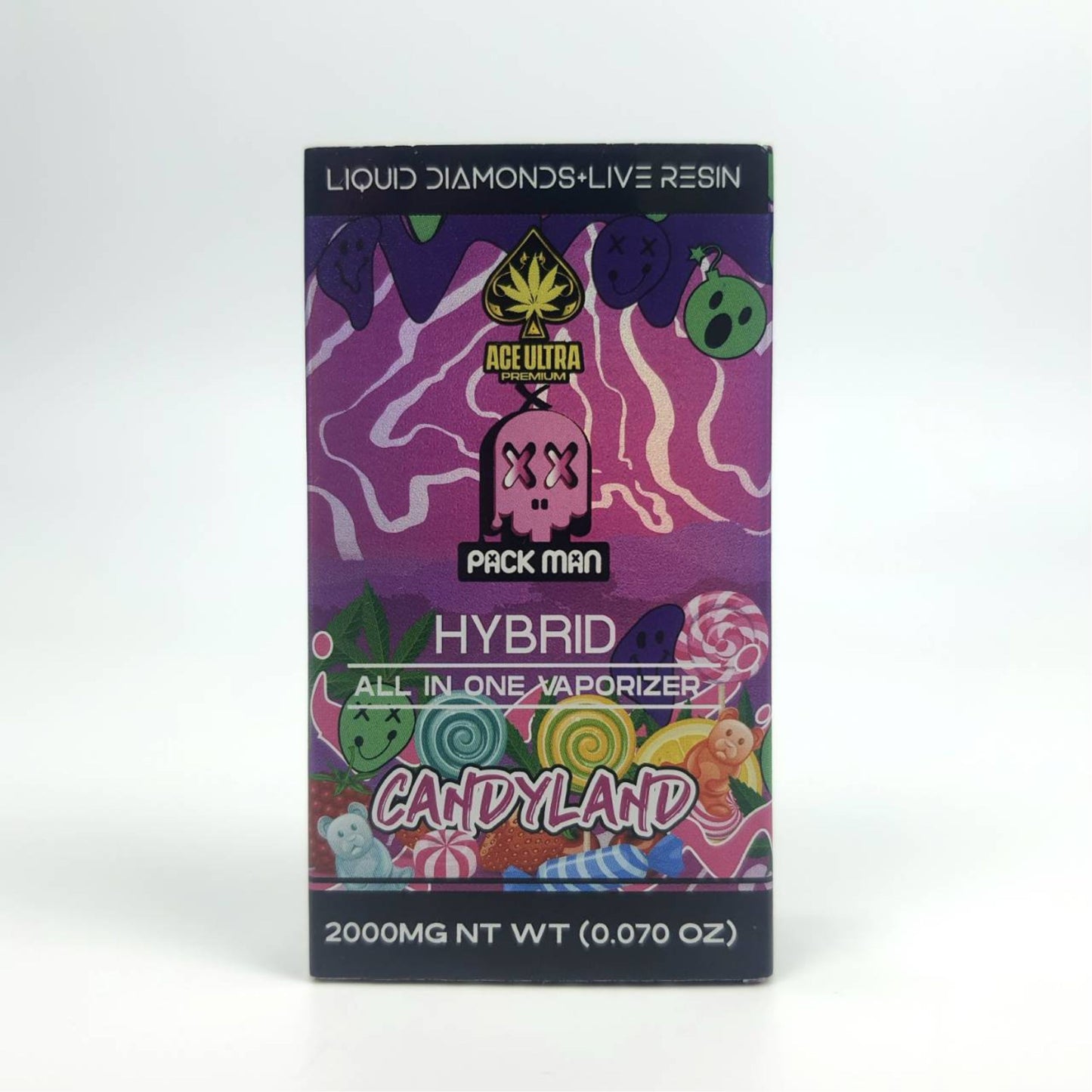 PACK MAN LIQUID DIAMONDS + LIVE RESIN | CANDY LAND : HYBRID