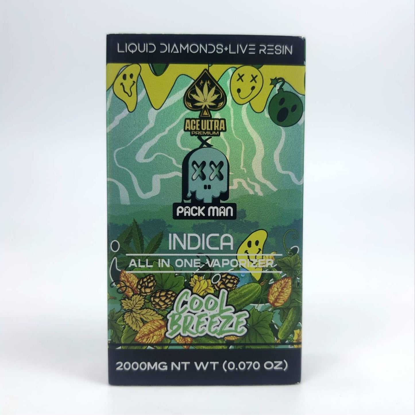 PACK MAN LIQUID DIAMONDS + LIVE RESIN | COOL BREEZE : INDICA